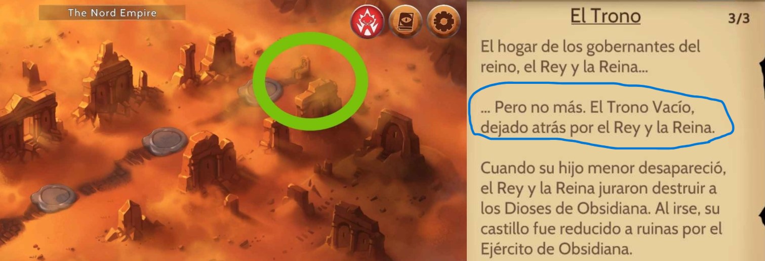 El trono del rey y la reina